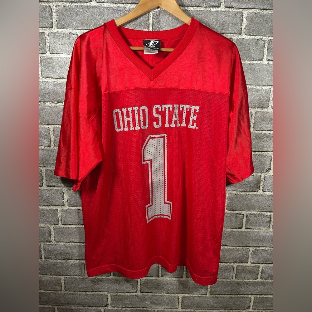 Ohio State Buckeyes #1 Football Jersey Red Mesh XL Fan Shirt - Picture 2 of 5